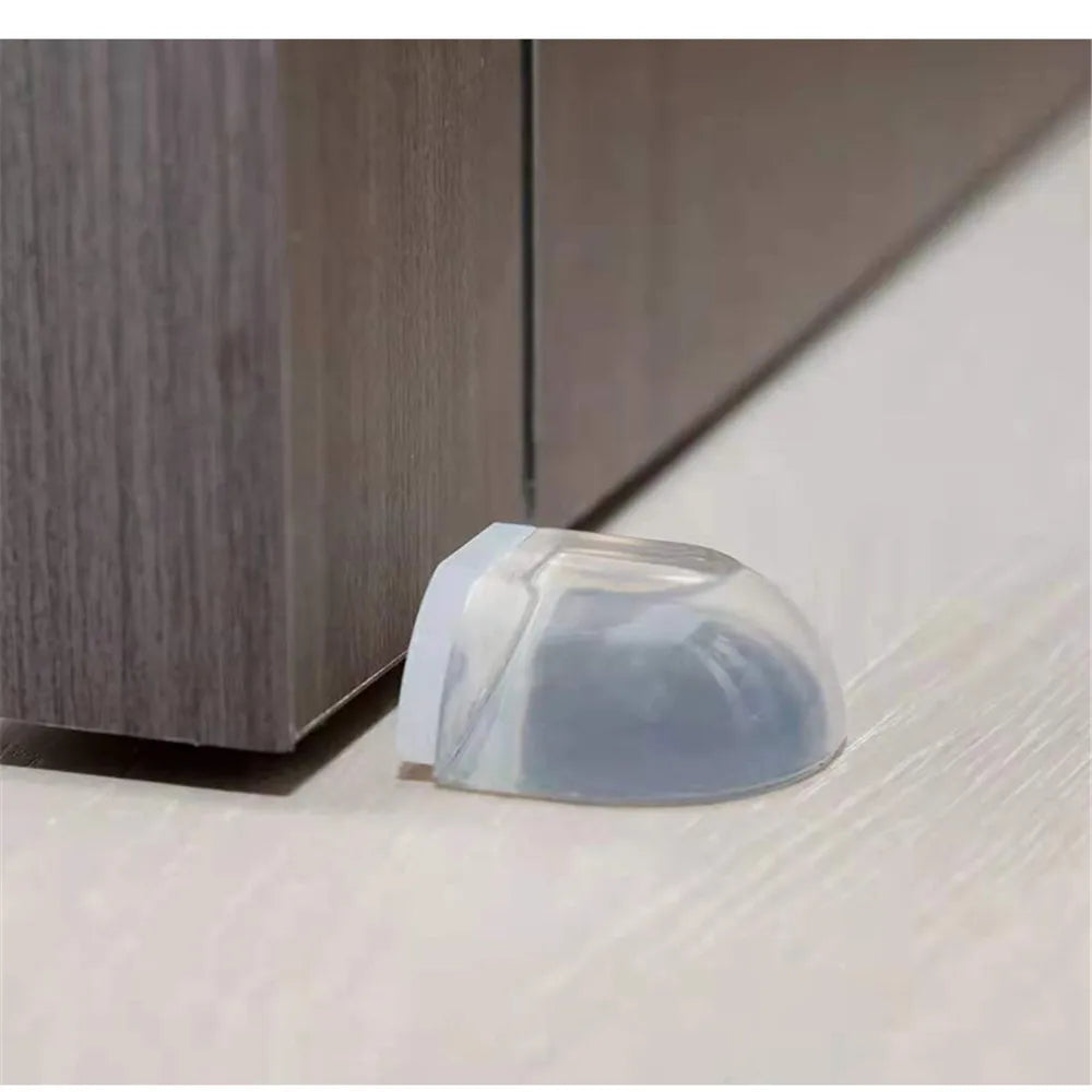 1pc Transparent Door Stopper Self Adhesive Door Holder Catch Floor Mounted Door Stop for Protection of Wall and Furniture Access