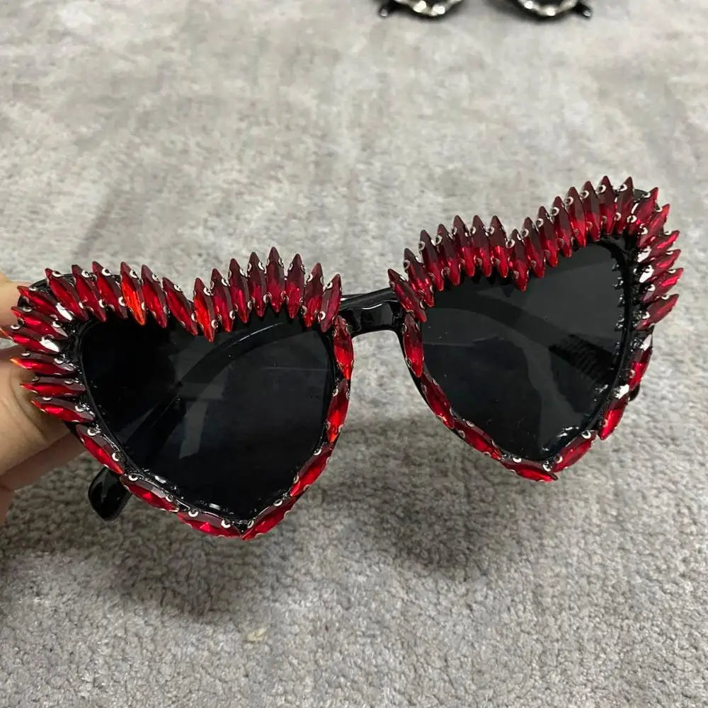 Luxury Diamond Sunglasses Triangle Sun Glasses Handmade