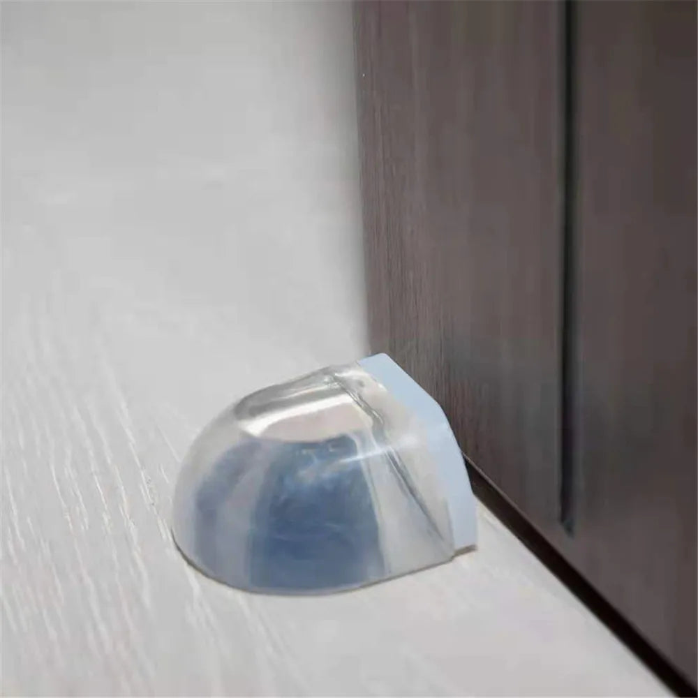1pc Transparent Door Stopper Self Adhesive Door Holder Catch Floor Mounted Door Stop for Protection of Wall and Furniture Access