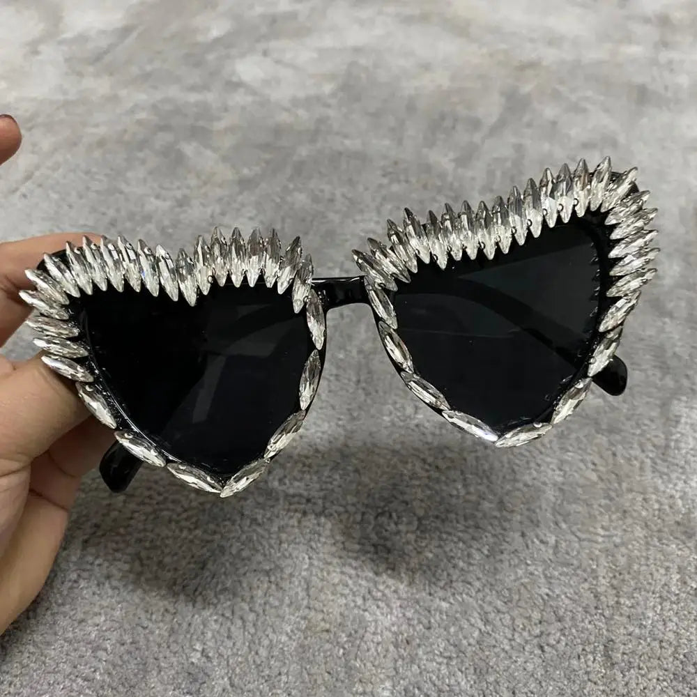 Luxury Diamond Sunglasses Triangle Sun Glasses Handmade