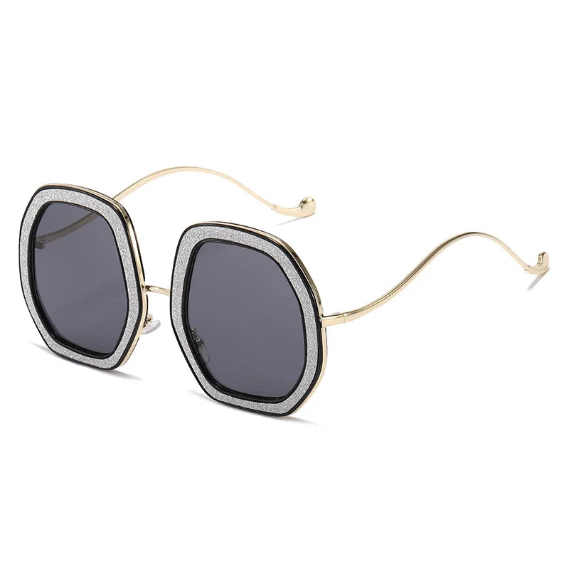 Big Frame Crystal Sun Glasses Designer Women Luxury Shades Googles Sunglasses Women