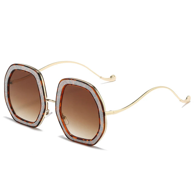 Big Frame Crystal Sun Glasses Designer Women Luxury Shades Googles Sunglasses Women