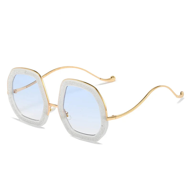 Big Frame Crystal Sun Glasses Designer Women Luxury Shades Googles Sunglasses Women