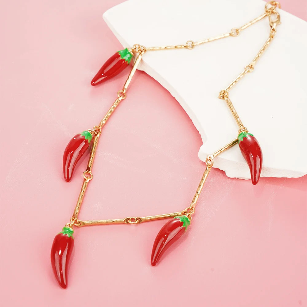 Marine Fish Fashion Choker Necklace Layer Girls Women Ladies Boho Pink Pendant Love Jewelry Geometric Mermaid Accessories