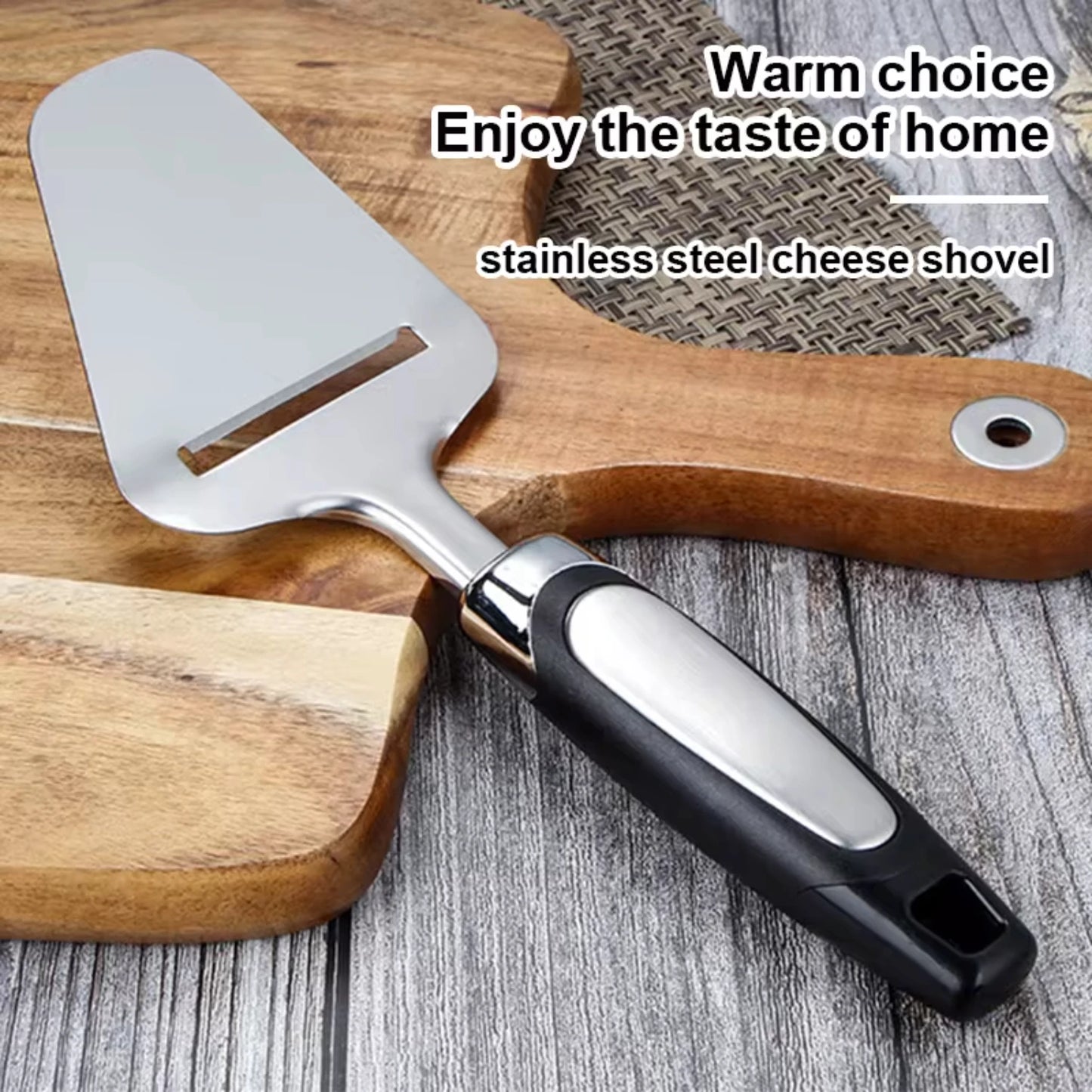 New Cheese Slicer Stainless-Steel Heavy-Duty Cheese Shaver Shovel Multi- Plane Server Soft Semi-Hard Hard Cheeses Kitchen