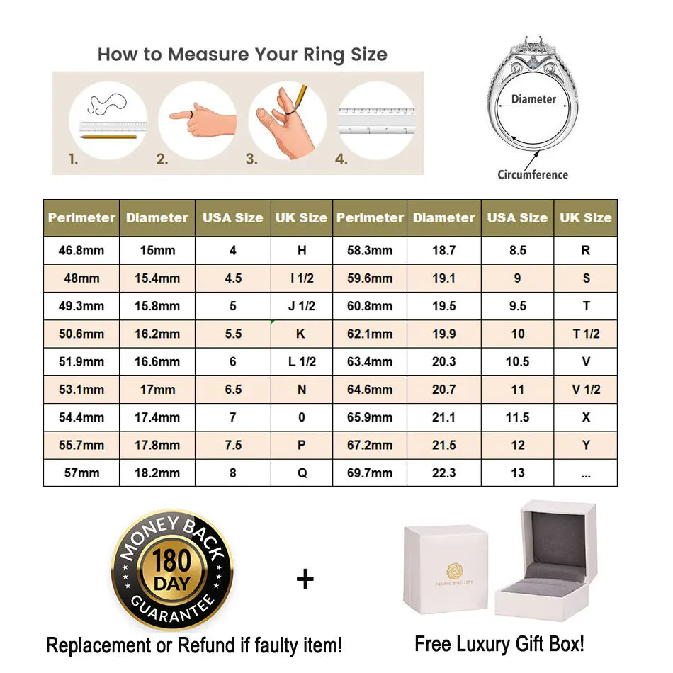 Newshe Yellow Rose Gold 925 Sterling Silver Solitaire Engagement Ring for Women Enhancer Wedding Band Set AAAAA Zircon Jewelry