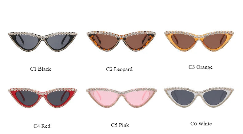 Rhinestone Classic Sunglasses Noble Luxury Designer Glasses UV400