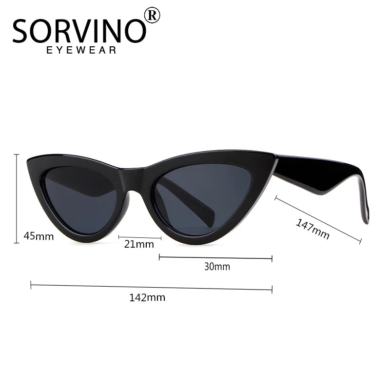 Retro Red Cat Eye Sunglasses Women Designer Festival Flat Top Mirror Sun Glasses