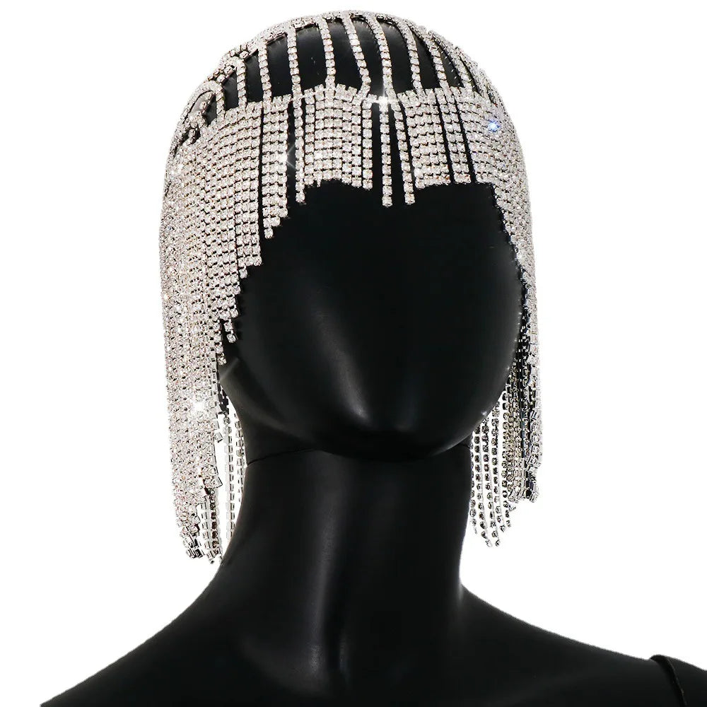 Mesh Hair Accessories Luxury Designer for Women Girl Ornaments 1920s Gatsby Gift Forehead Wedding Headpiece