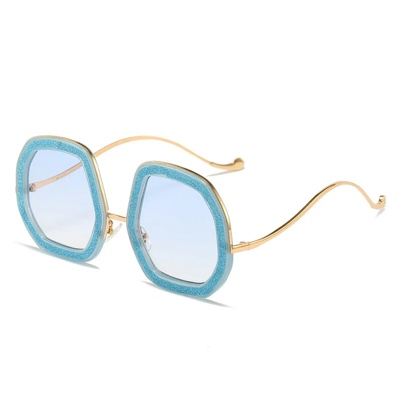 Big Frame Crystal Sun Glasses Designer Women Luxury Shades Googles Sunglasses Women