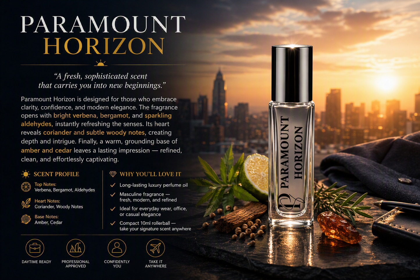 Paramount Horizon – Perfume Oil (10ml Rollerball)