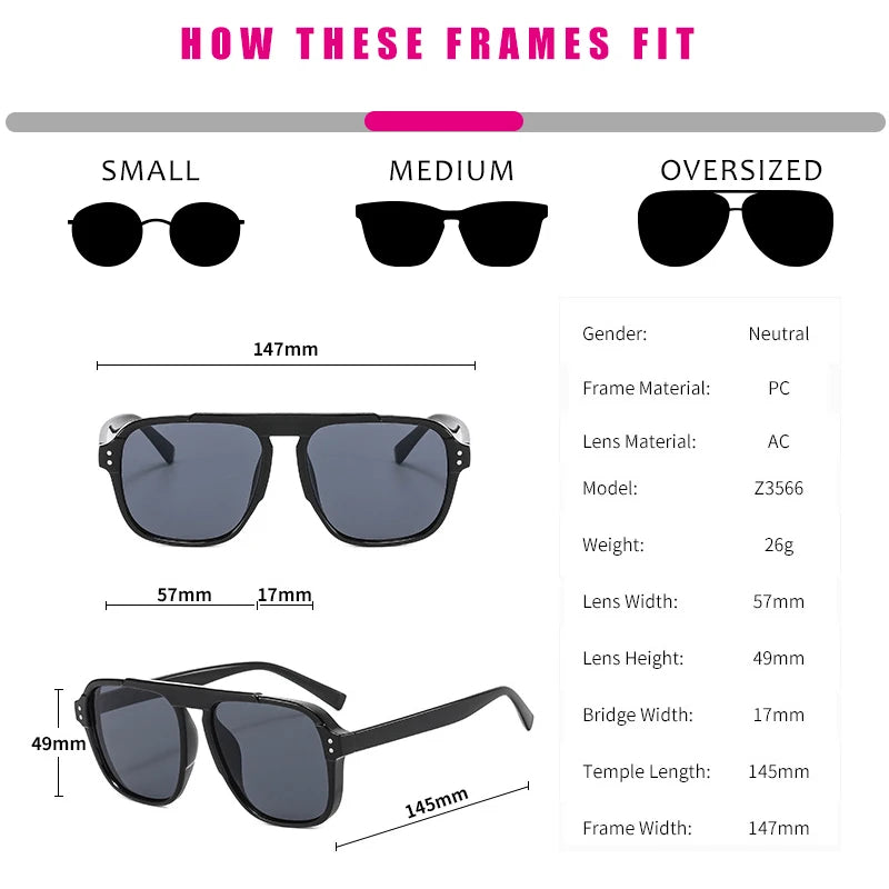 Fashion Oversized Yellow Square Sunglasses Women Design Rivets Decor Acrylic Rectangle Sun Glasses Shades Eyewear