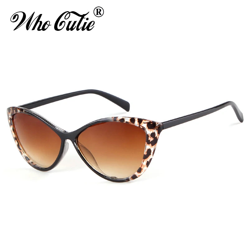 Fashion Trendy Cat Eye Sunglasses Brand Design  Vintage Retro Leopard Frame Sun Glasses Women