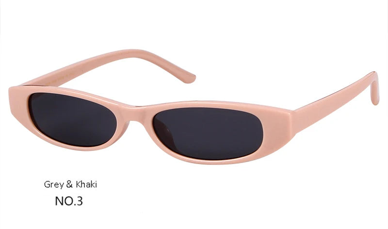Small Narrow Cat Eye Sunglasses Women Men Designer Festival Retro Tiny Sun Glasses Shades