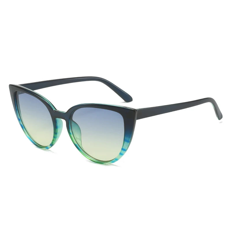 Vintage Green Sunglasses Brand Fashion Sun Glasses Tortoise Oversized Frame Shade Eyewear UV400
