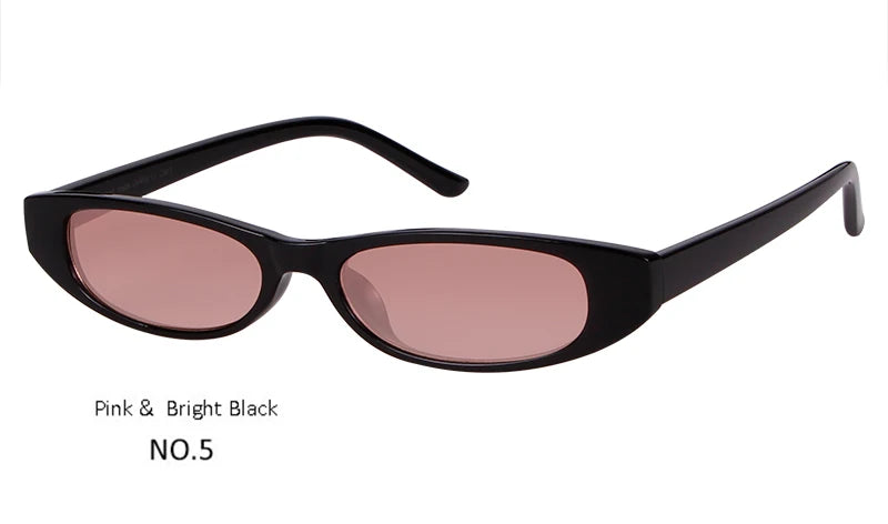 Small Narrow Cat Eye Sunglasses Women Men Designer Festival Retro Tiny Sun Glasses Shades