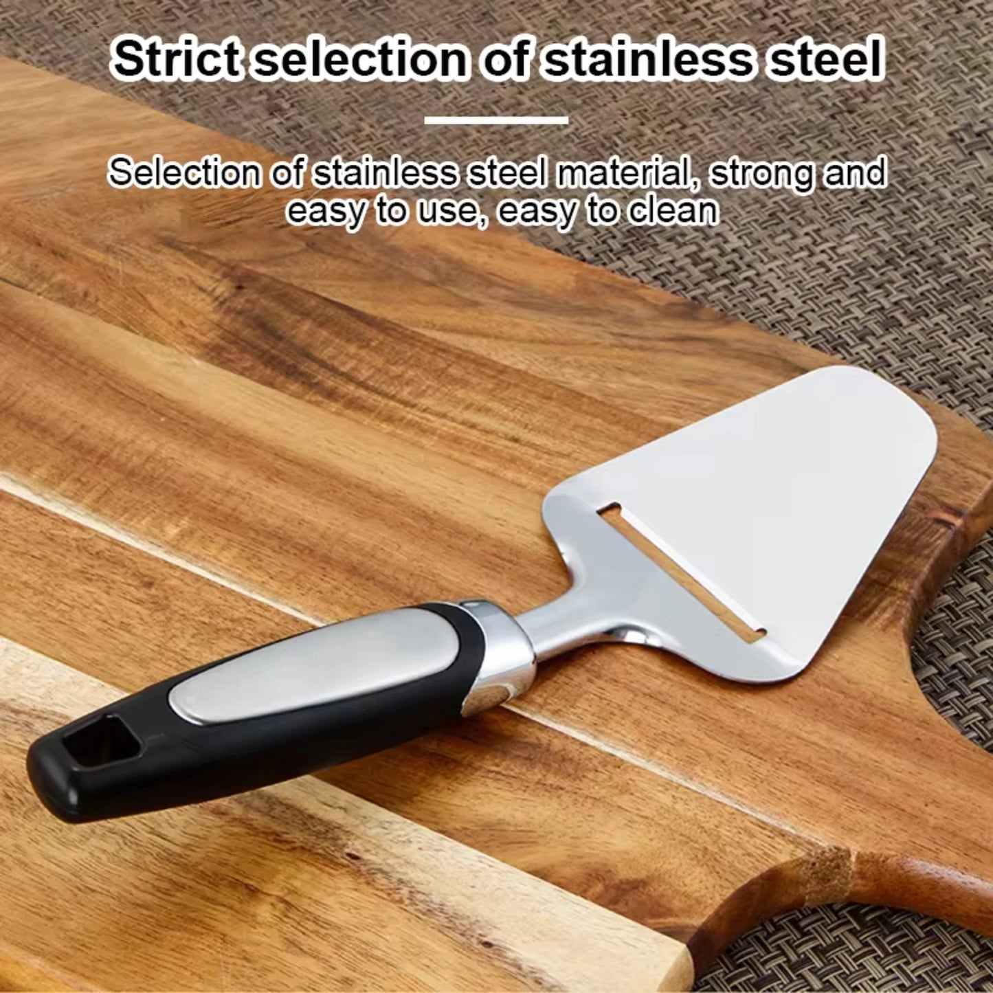 New Cheese Slicer Stainless-Steel Heavy-Duty Cheese Shaver Shovel Multi- Plane Server Soft Semi-Hard Hard Cheeses Kitchen