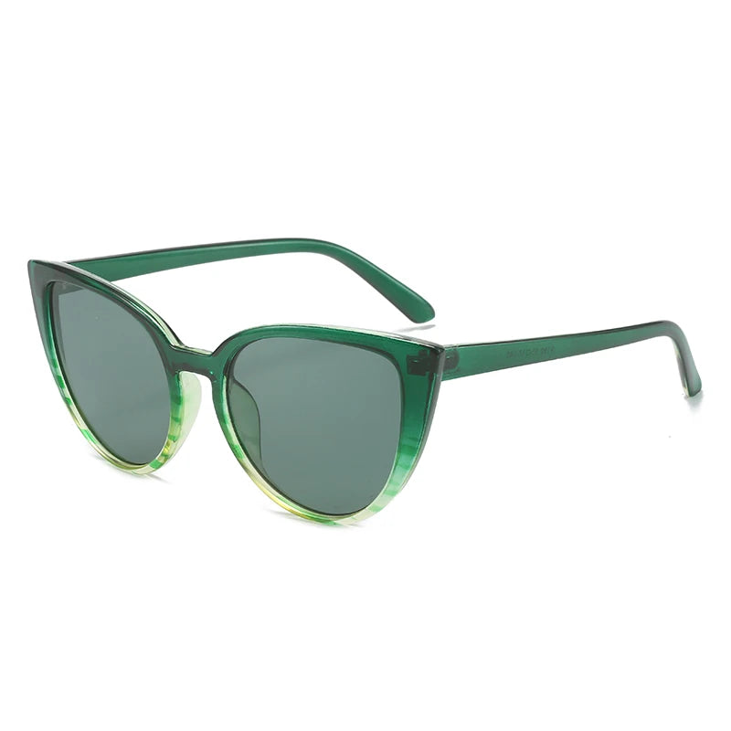 Vintage Green Sunglasses Brand Fashion Sun Glasses Tortoise Oversized Frame Shade Eyewear UV400