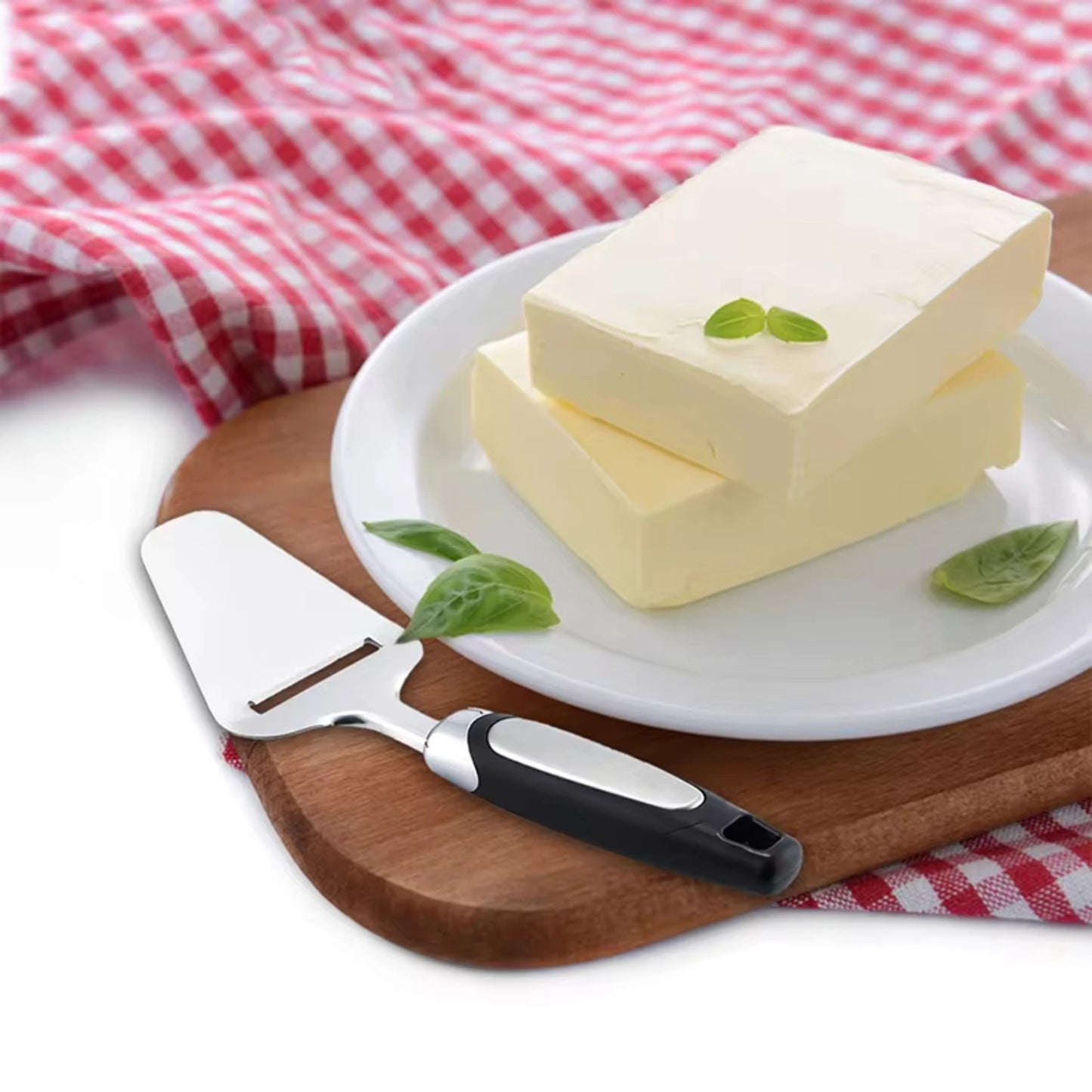 New Cheese Slicer Stainless-Steel Heavy-Duty Cheese Shaver Shovel Multi- Plane Server Soft Semi-Hard Hard Cheeses Kitchen