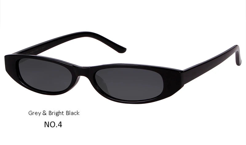 Small Narrow Cat Eye Sunglasses Women Men Designer Festival Retro Tiny Sun Glasses Shades