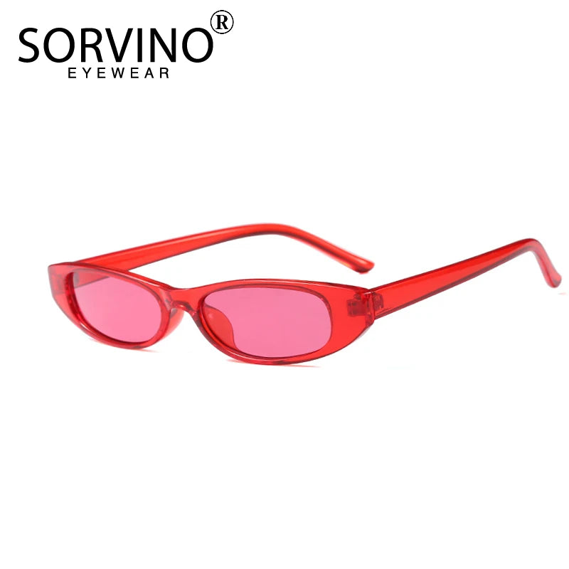 Small Narrow Cat Eye Sunglasses Women Men Designer Festival Retro Tiny Sun Glasses Shades